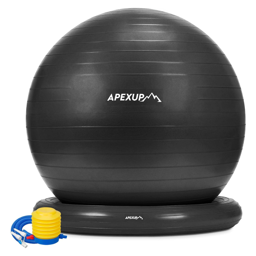 Anti Slip Exercise Ball Fitness Chair With Base (L)