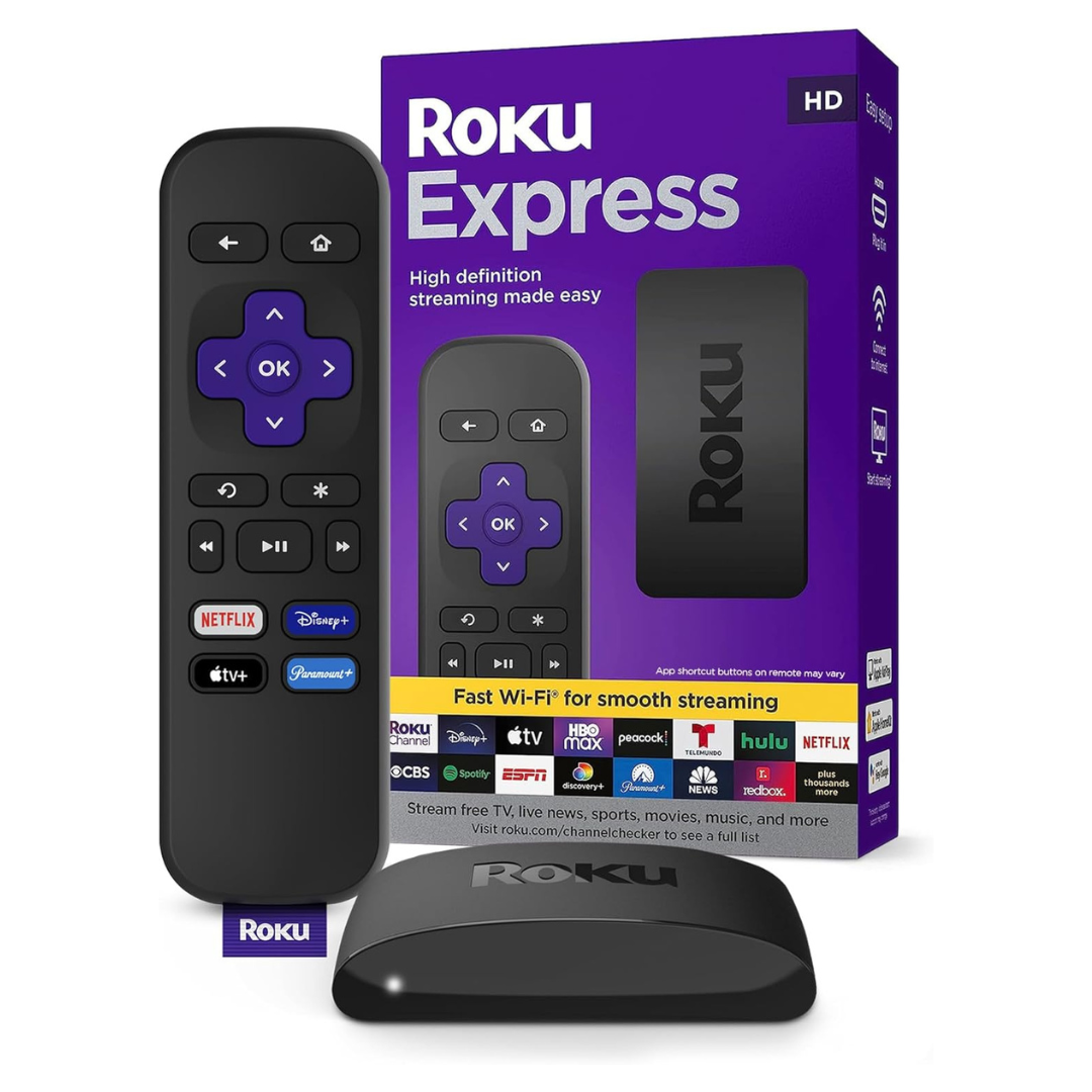 Roku Express HD Streaming Device With HDMI Cable And Simple Remote