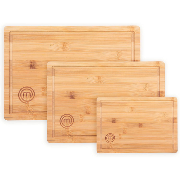 Set of 3 MasterChef Bamboo Cutting Boards (Reversible design)