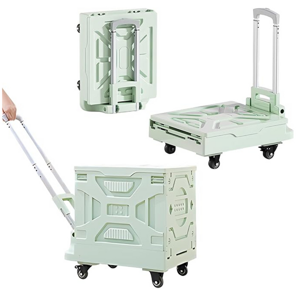 16 Gal. Foldable Utility Rolling Carts with 4 Heavy Duty Wheels