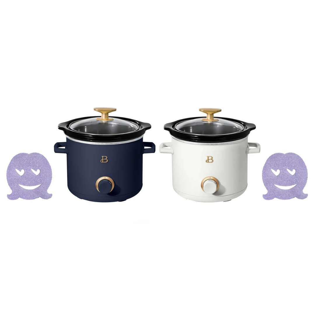 2-Pack Beautiful by Drew Barrymore 2-Quart Slow Cooker Set