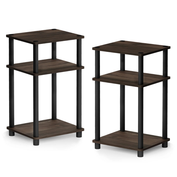 2-Pack Furinno Just 3-Tier Turn-N-Tube End Table