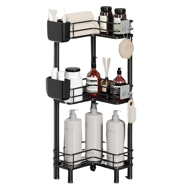 Orimade 3-Tier Rustproof Floor Standing Corner Shower Caddy Organizer