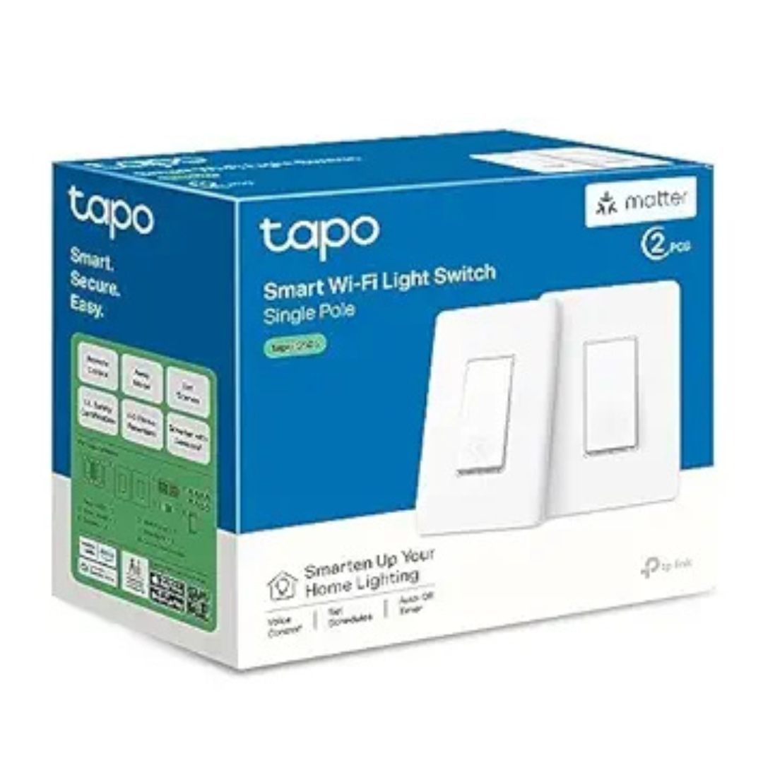 2-Pack TP-Link Tapo Matter Smart Light Switch With Voice Control