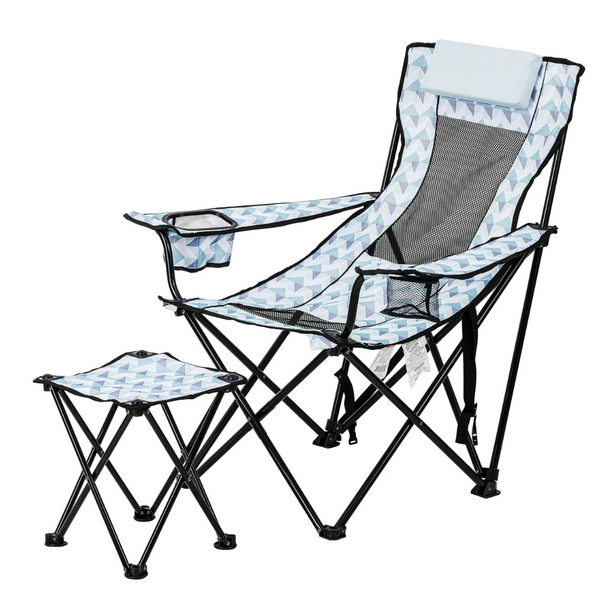 Ozark Trail Lounge Camp Chair With Detached Footrest