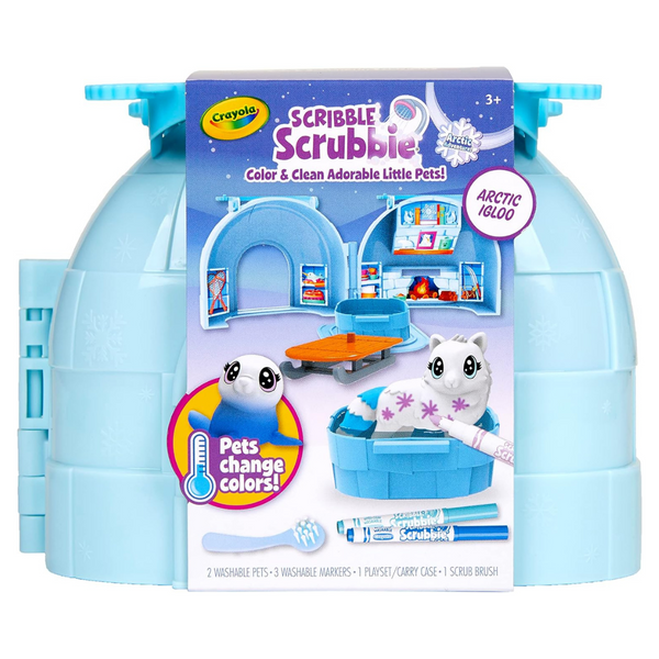 Scribble Scrubbie Pets Arctic Igloo, Color Change Pets & Storage Case