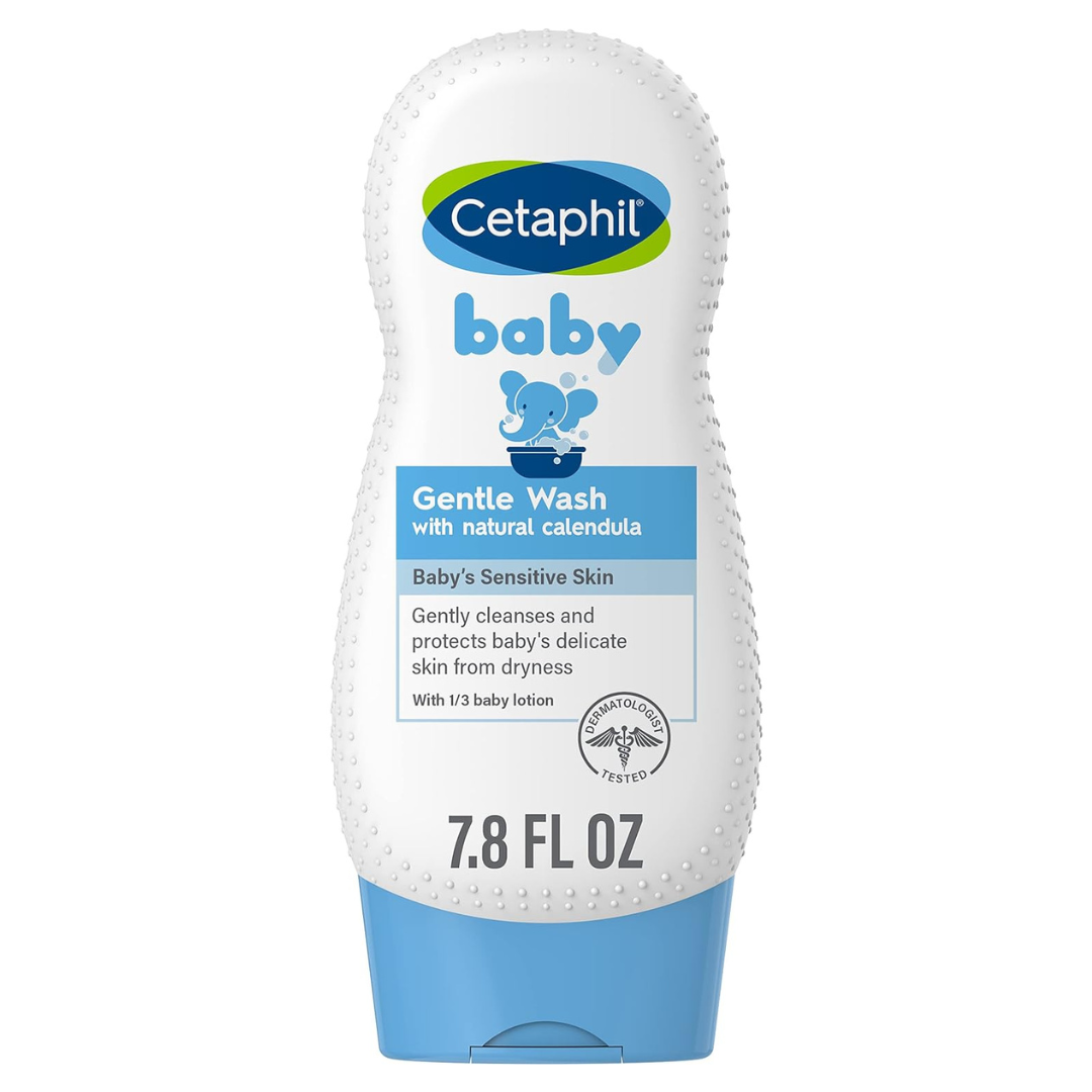 Cetaphil Baby Body Wash With Half Baby Lotion, Gentle Wash With Organic Calendula (7.8oz)