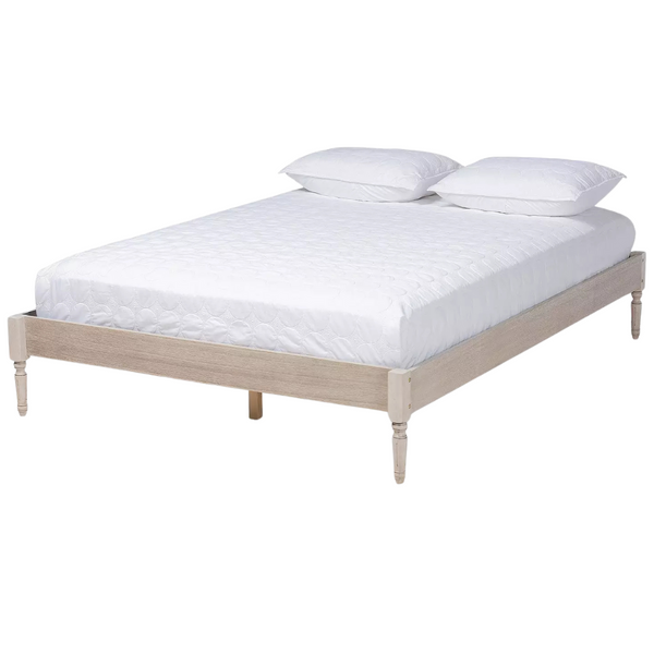 Baxton Studio Colette Antique White King Platform Bed