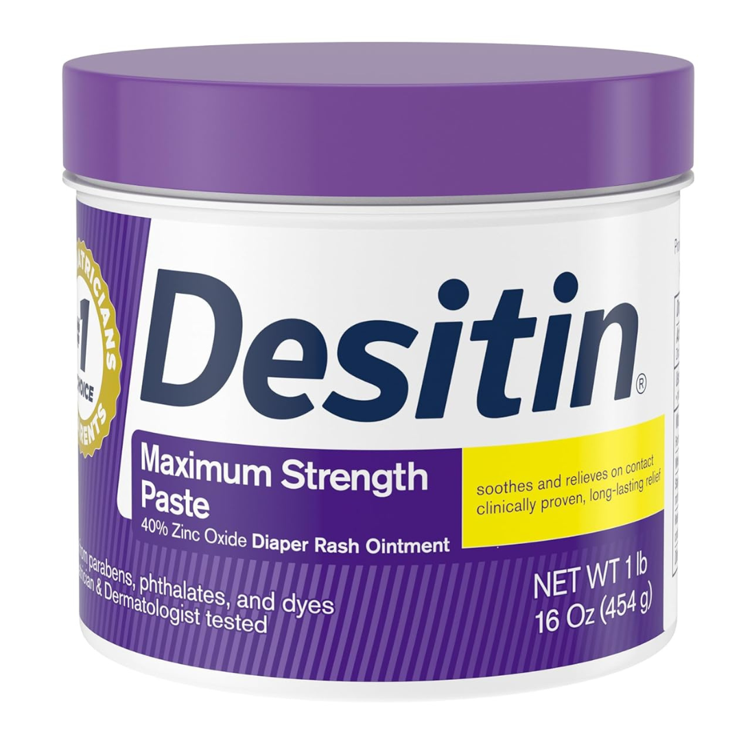 Desitin Maximum Strength Baby Diaper Rash Cream, 16 Oz