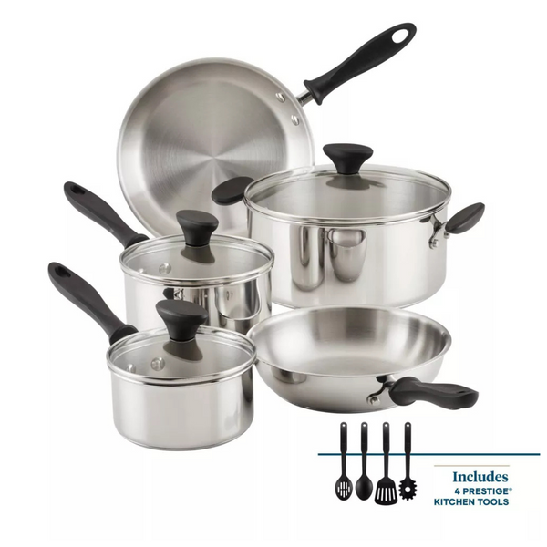 Farberware Reliance 12-Piece Stainless Steel Pot And Pan Set