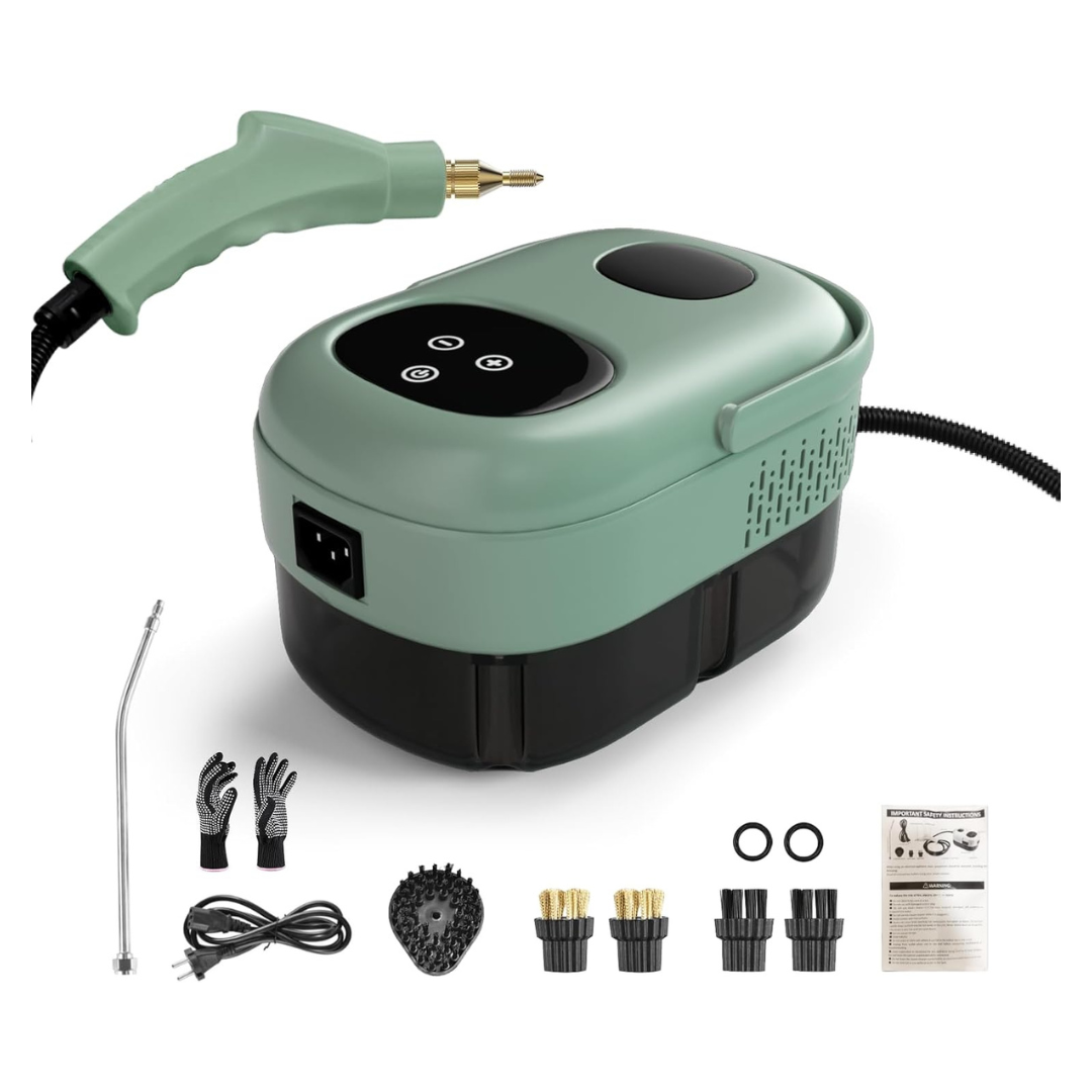 TwoOases 2500W Pressurized Multi-Purpose Steam Cleaner Kit