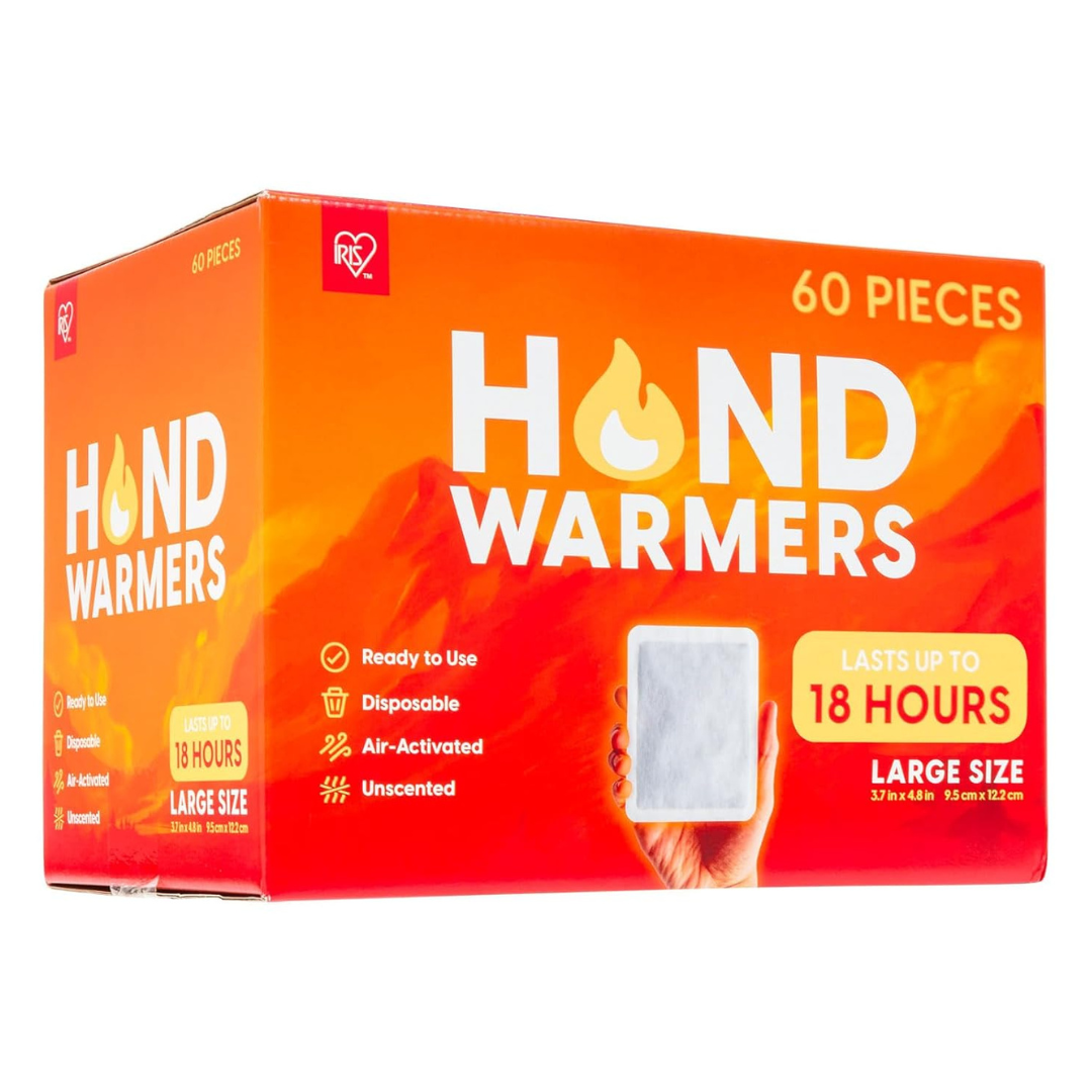 60-Piece IRIS USA Large Up To 18 Hours Long-Lasting Hand Warmers