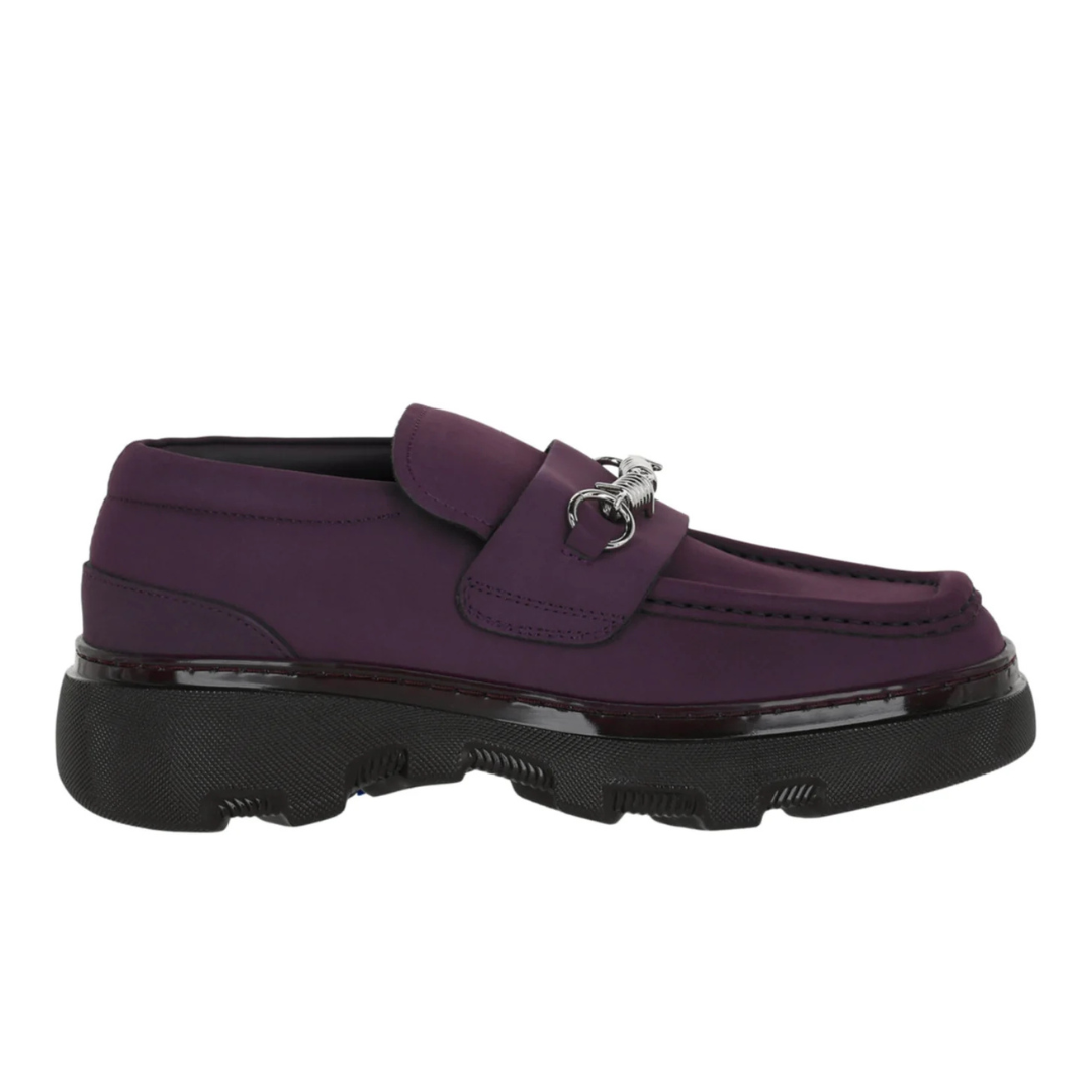 Burberry Men's Creeper Clamp Loafers (Aubergine)