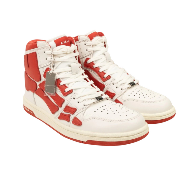 Amiri Men's Red & White Leather Skeleton Bones High-top Sneakers