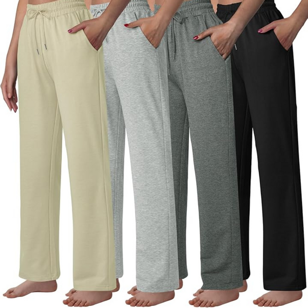 4-Pack Women's Loose Casual High Waist Lounge Pant (Various)