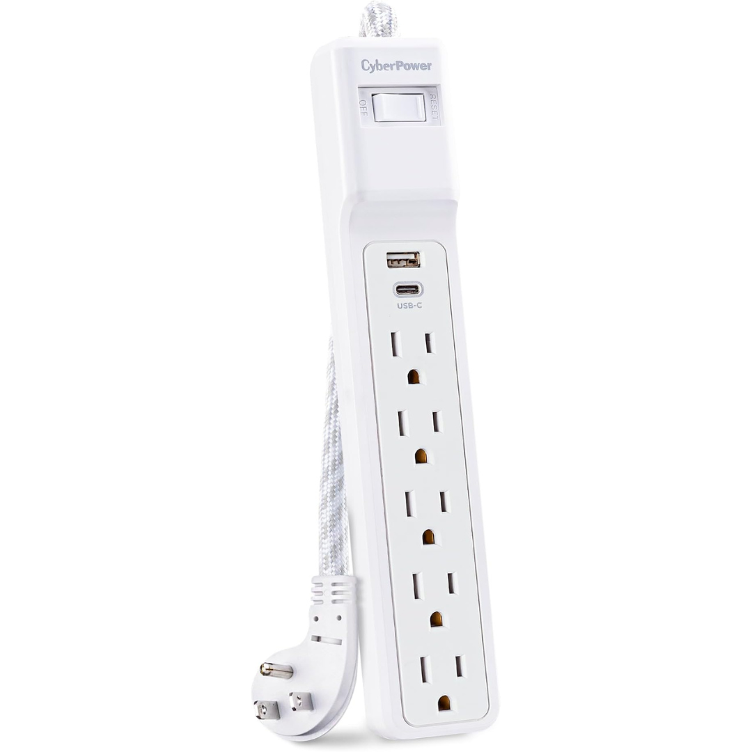 CyberPower P504UC 500J/125V, 15A, 5 Outlets Surge Protector with 4 ft. cord