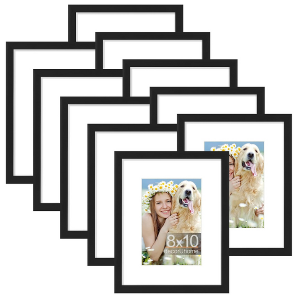 10-Pack 8" x 10" Sleek Sturdy Design Wall Decor Picture Frame