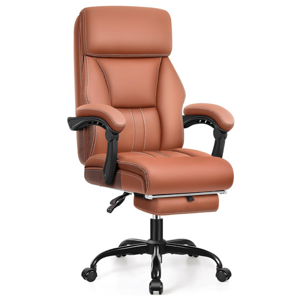 Guessky Ergonomic Executive Office Leather Chair with Footrest