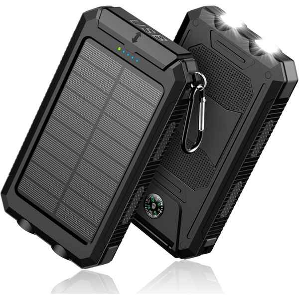 36800mAh Portable Solar Power Bank with Flashlight