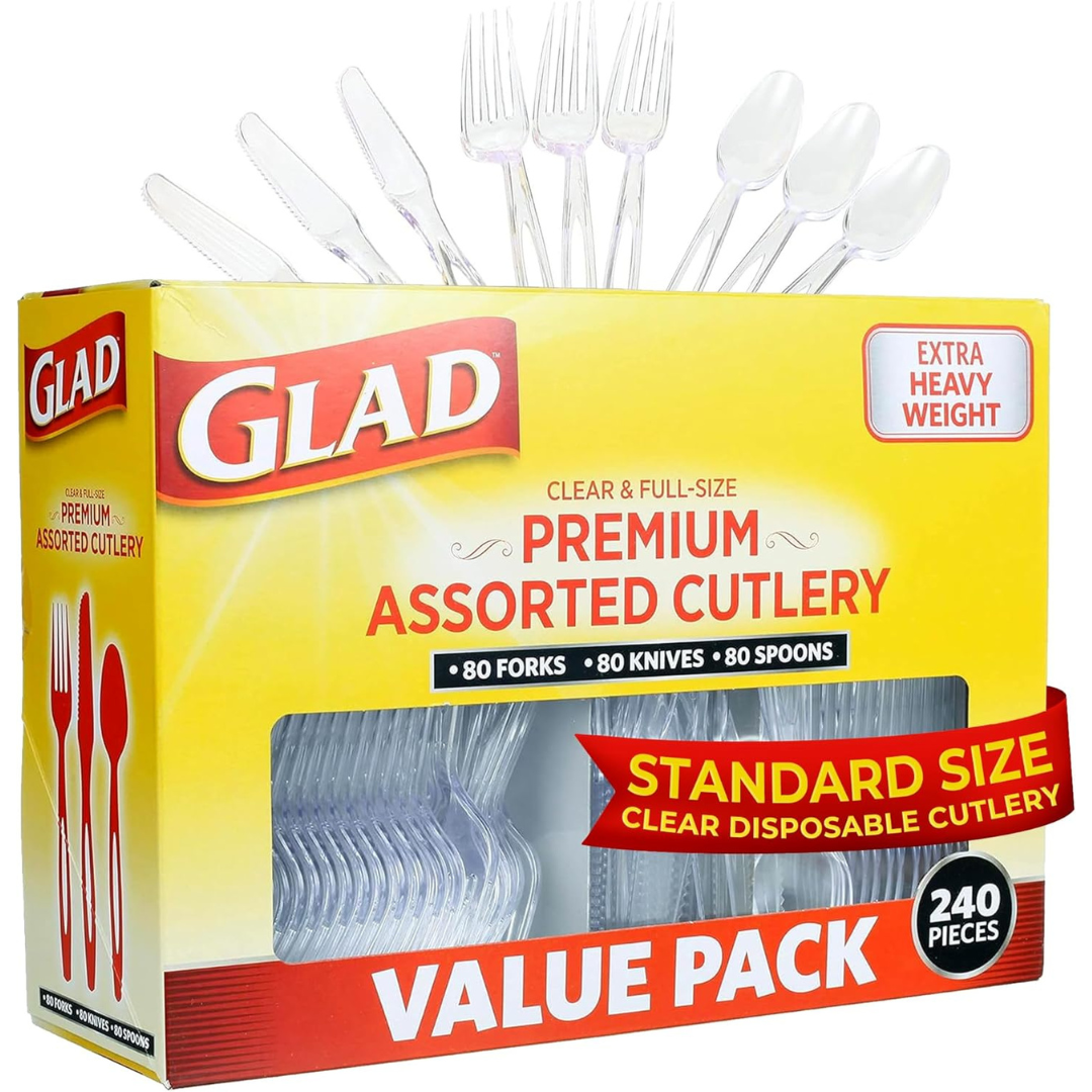 240-Piece Glad Premium Assorted Plastic Cutlery