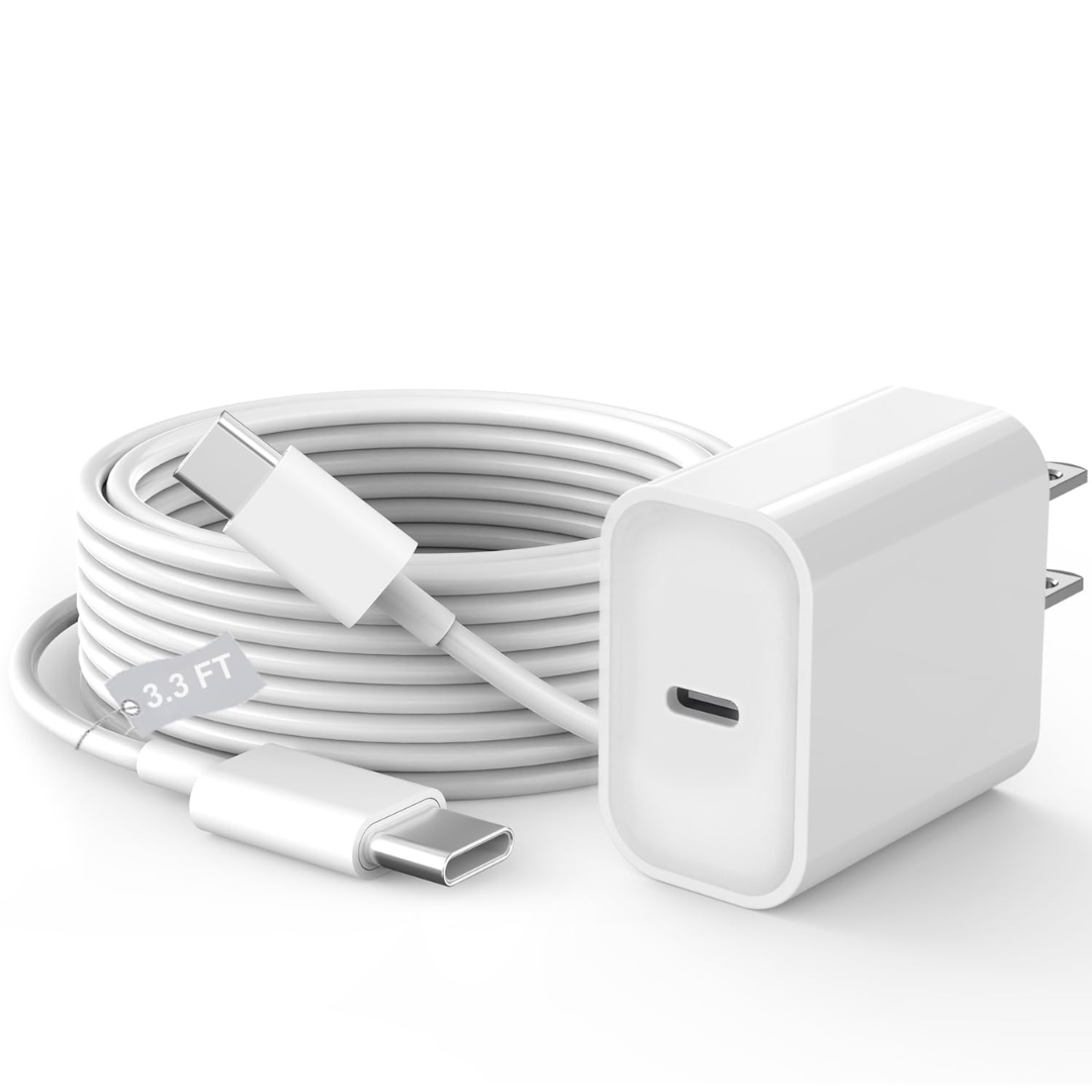 20W USB-C Charger Adapter w/ 3ft Fast Charging USB-C Cable