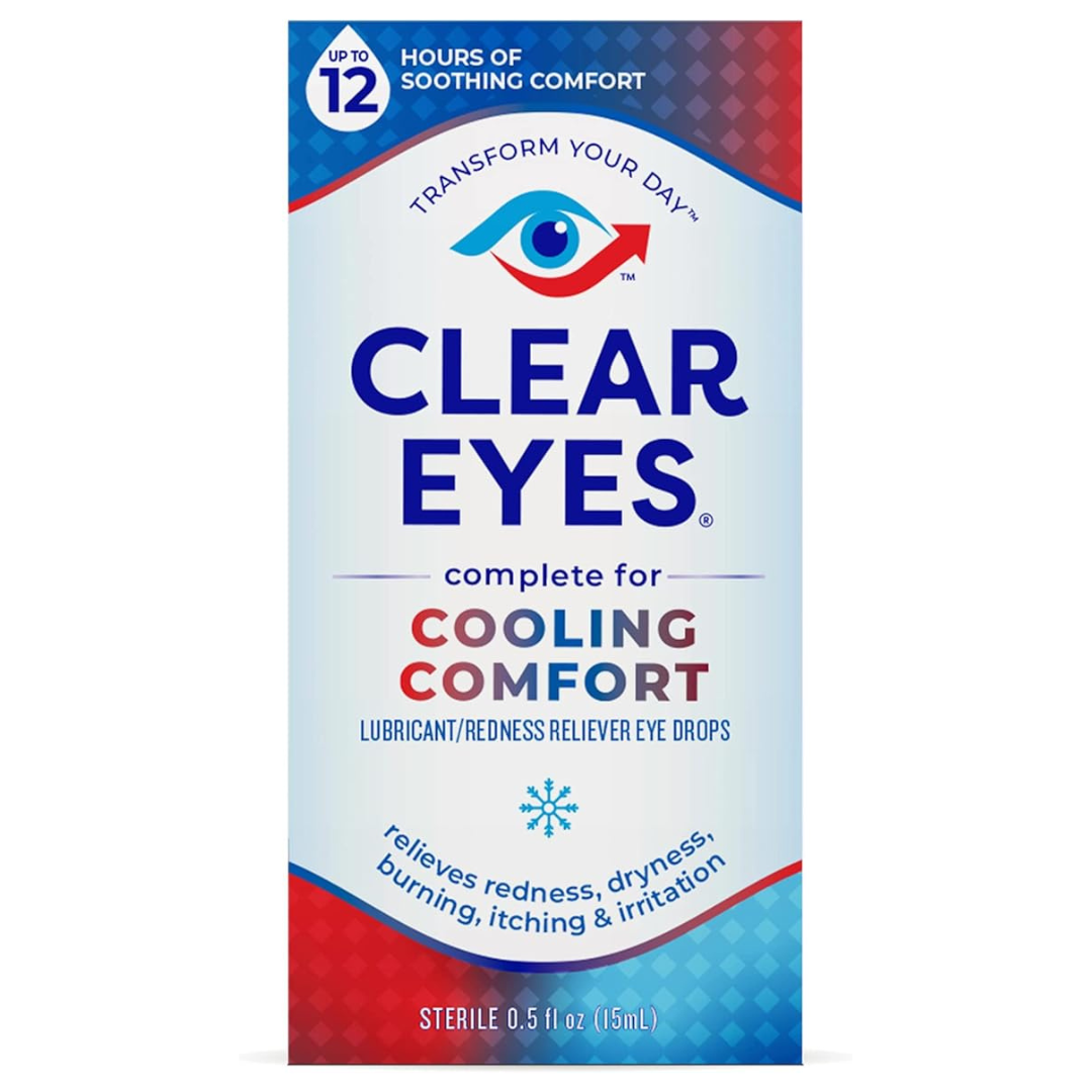 Clear Eyes Cooling Comfort Relief Eye Drops, 0.5 Fl Oz