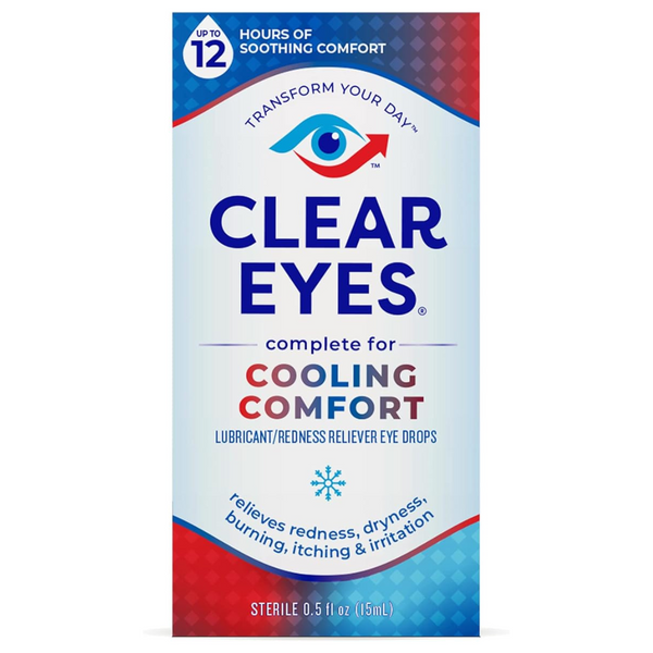 Clear Eyes Cooling Comfort Relief Eye Drops, 0.5 Fl Oz