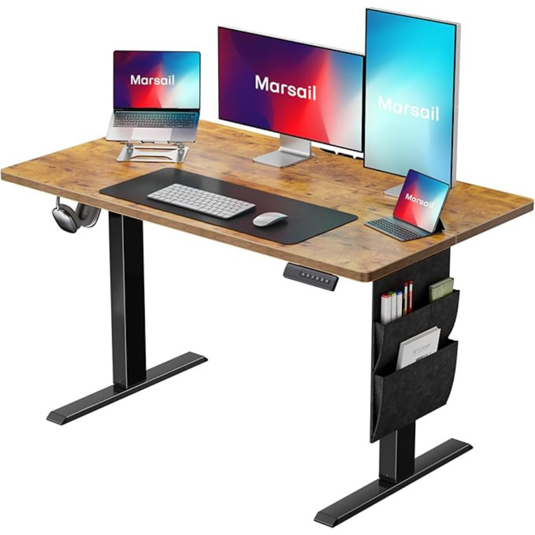 Marsail Adjustable Height Home Office 48" x 24" Electric Standing Desk