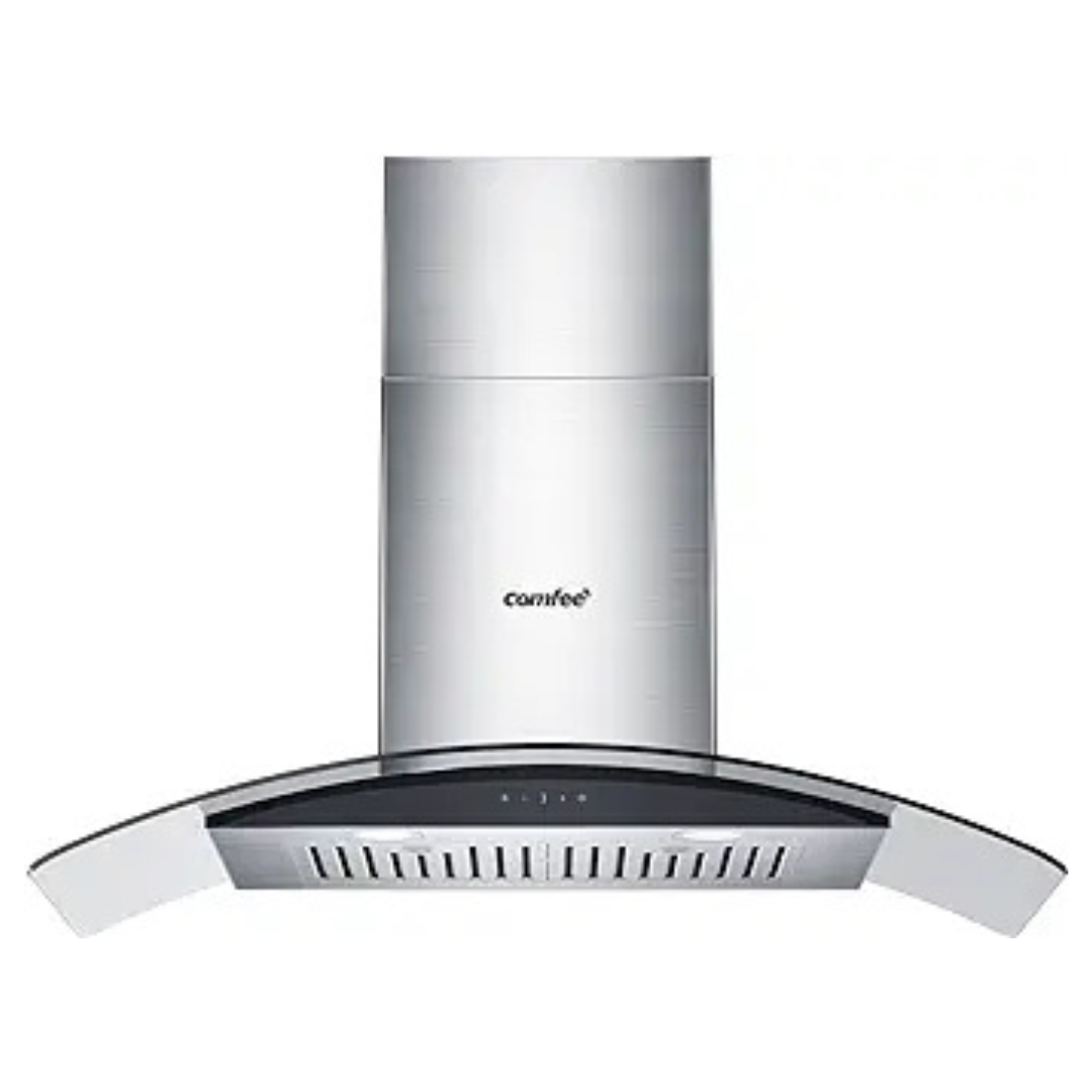 Comfee 450 CFM 36" Stainless Steel Curved Glass Range Hood