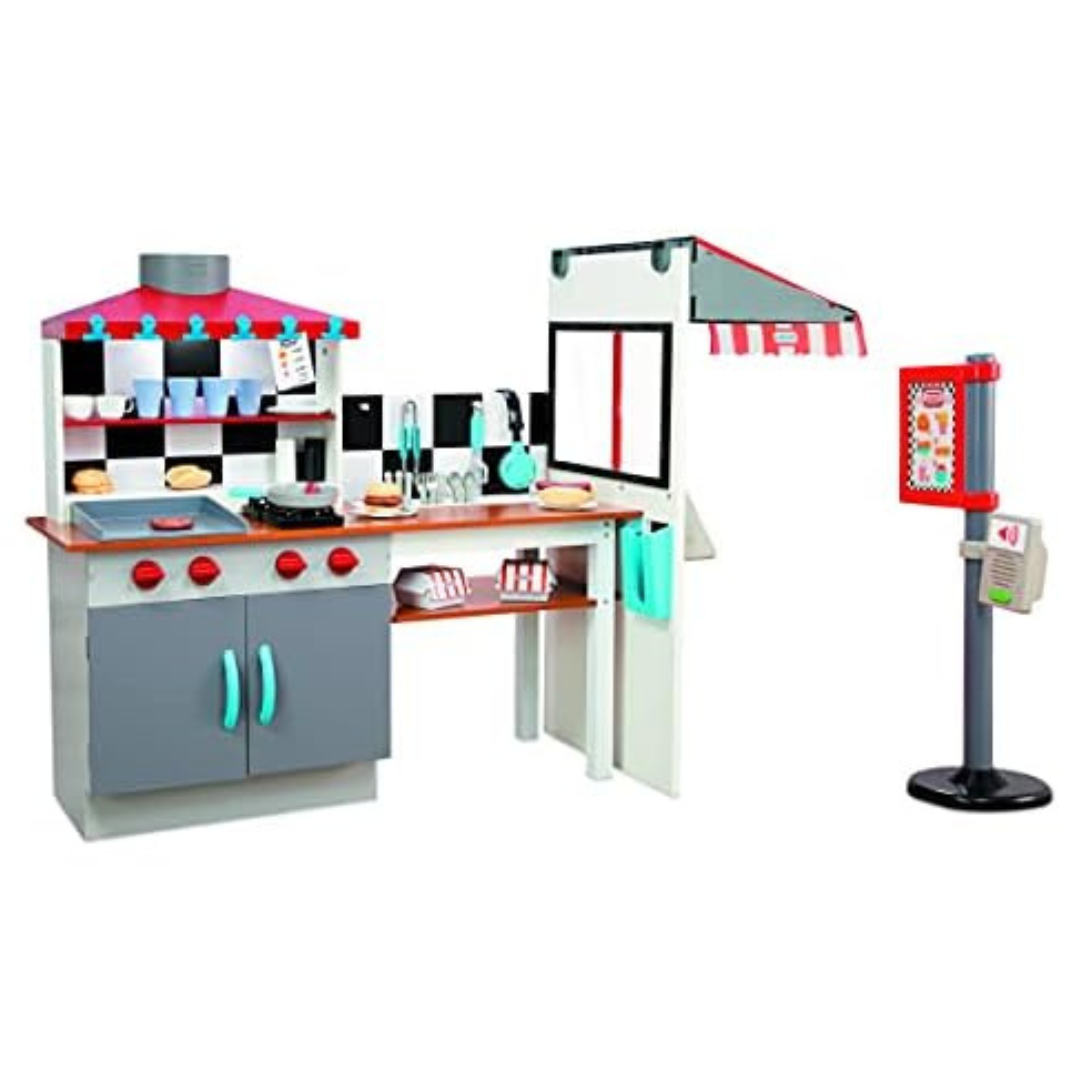 Little Tikes Real Wood Drive-Thru Diner Wooden Play Kitchen