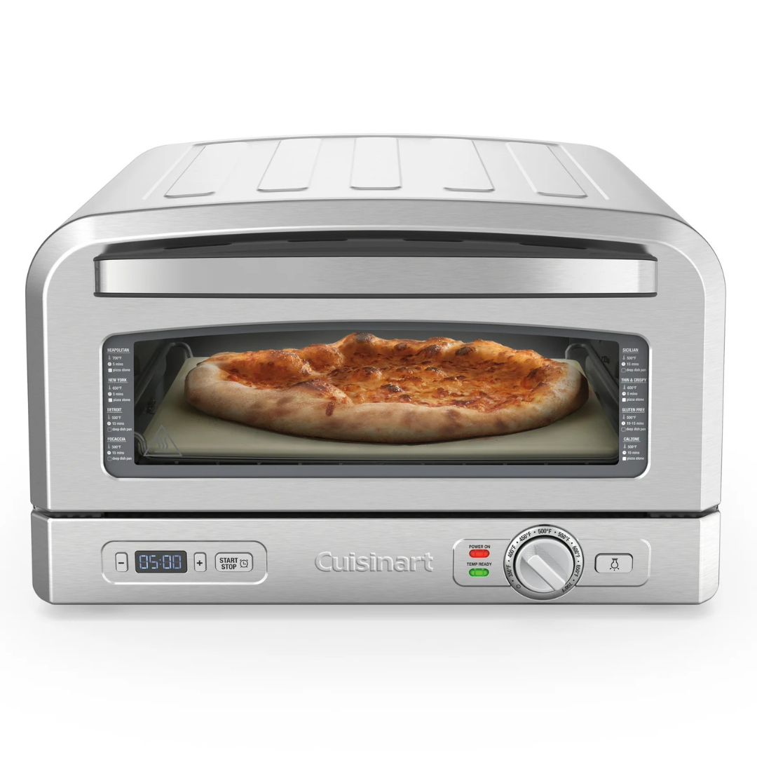 Cuisinart 0.6 Cu Ft Indoor Portable Countertop Stainless Steel Pizza Oven