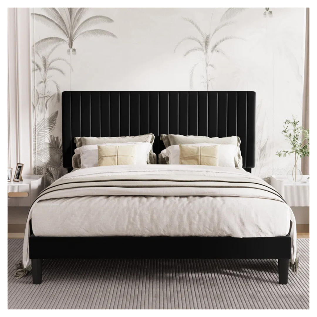 Willa Arlo Interiors Queen Dunphy Upholstered Platform Bed W/Headboard