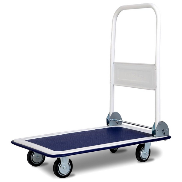 Goplus Folding Rolling Platform Flatbed Cart (Blue-330 LBS)