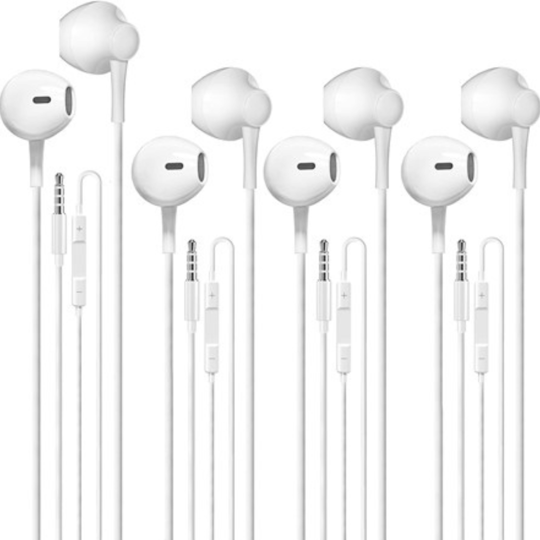 4-Pack Shdkjxh Wired 3.5mm Stereo in-Ear Earbuds with Microphone