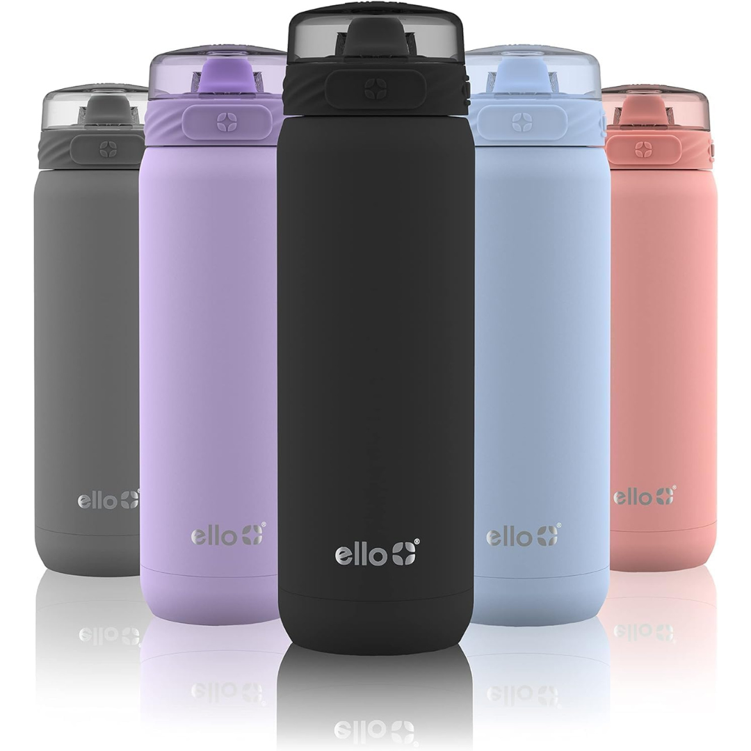 Ello Cooper 22oz Stainless Steel Water Bottle with Straw and Carry Handle