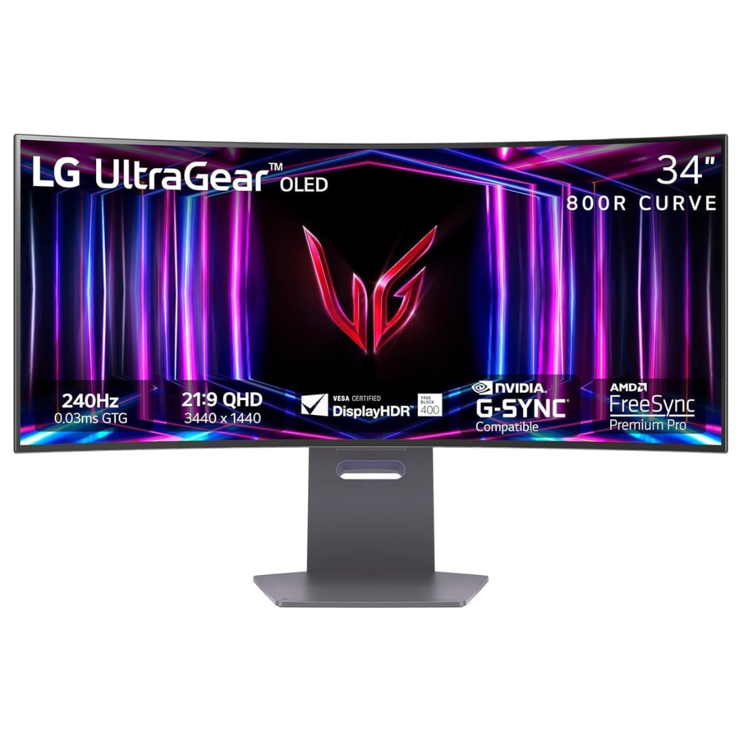 LG UltraGear 34GS95QE-B 34" WQHD 240Hz HDR Freesync and G-SYNC Compatible Monitor