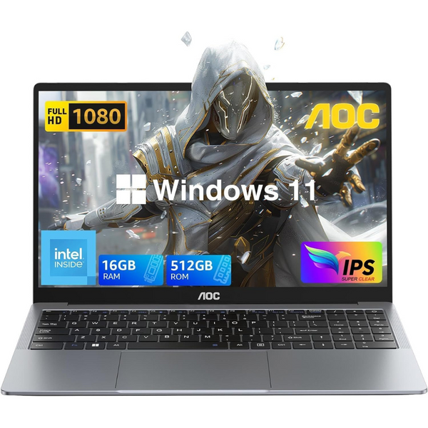 AOC AX15 15.6" FHD Gaming Laptop (N97 / 16GB RAM / 512GB SSD)