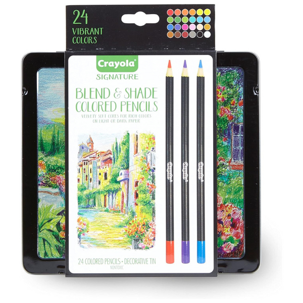 24-Count Crayola Signature Blend & Shade Soft Core Colored Pencils