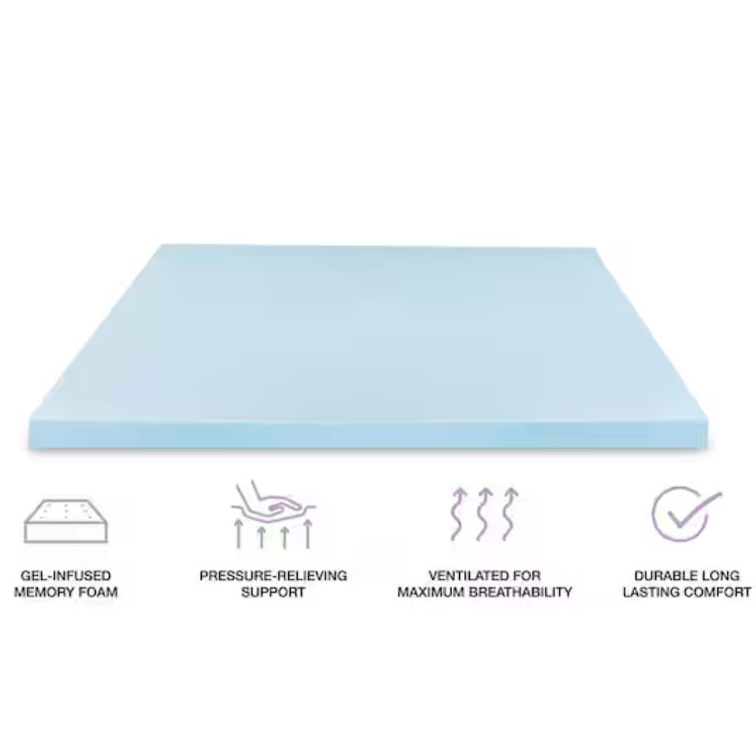 StyleWell 4" Gel Infused Memory Foam Twin XL Mattress Topper