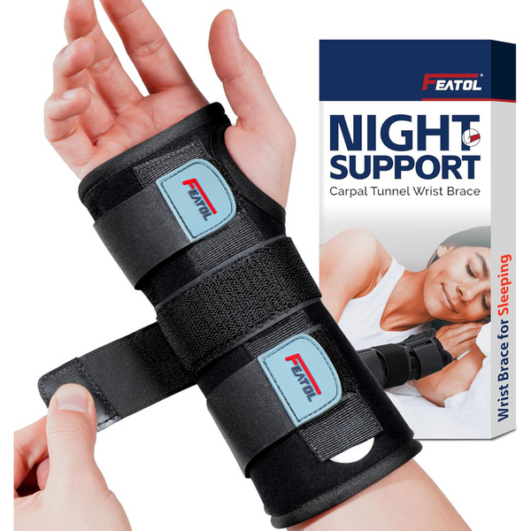 Adjustable Night Wrist Support Brace with Splints Right Hand