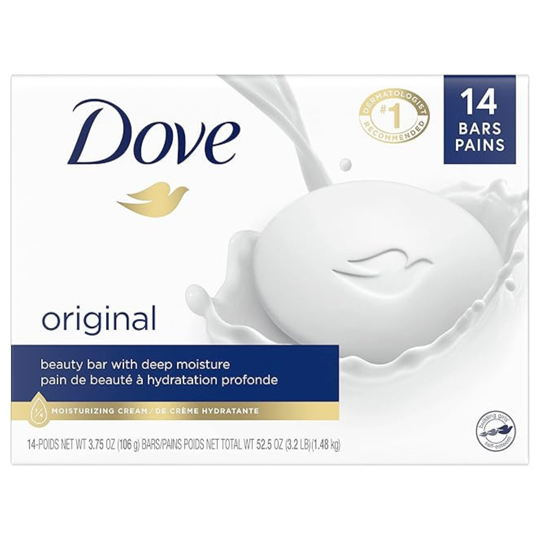 14-Pack 3.75 Oz Dove Moisturizing Beauty Bar Soaps (Original)