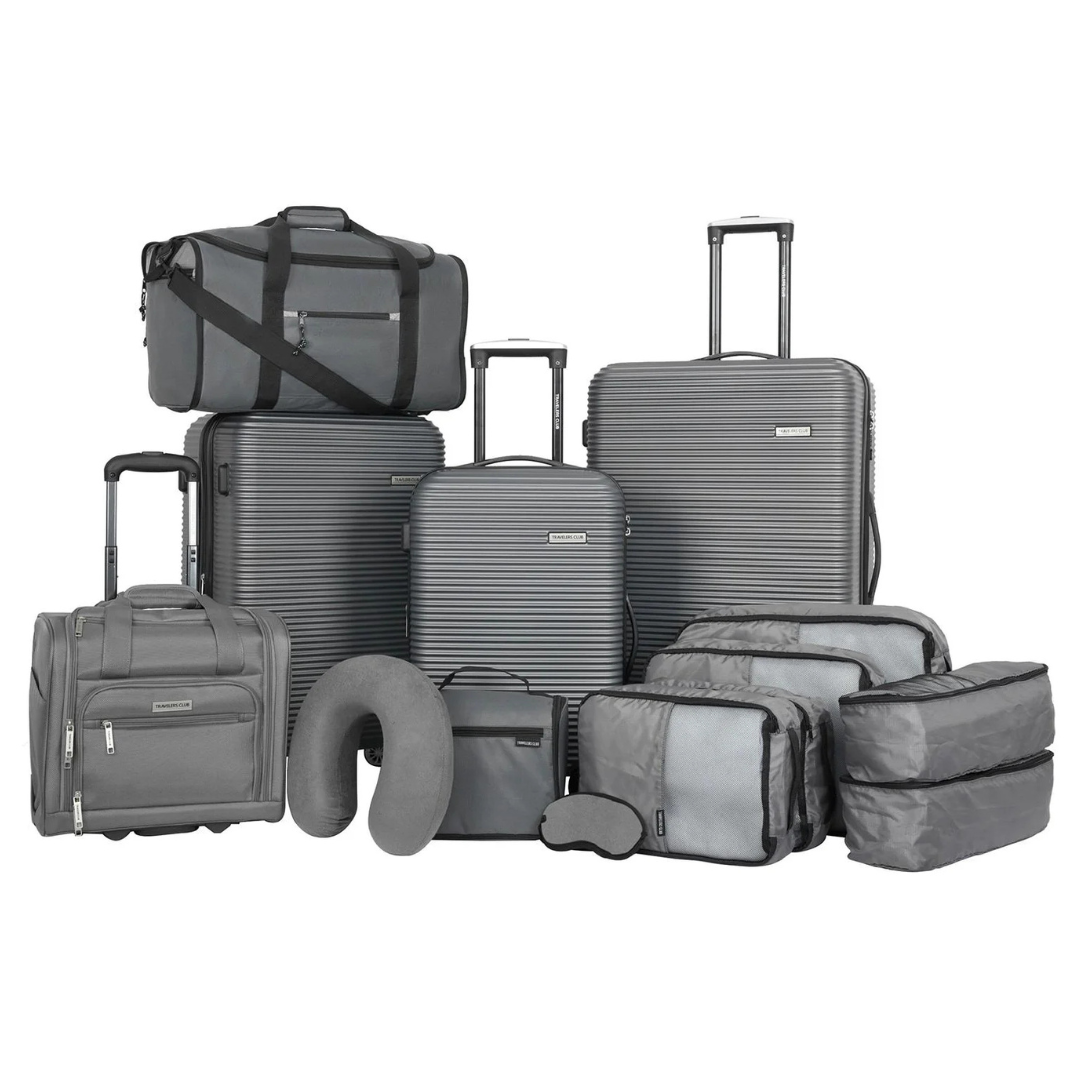 14-Piece Travelers Club Al-In-One Upright Travel Set (2 Colors)