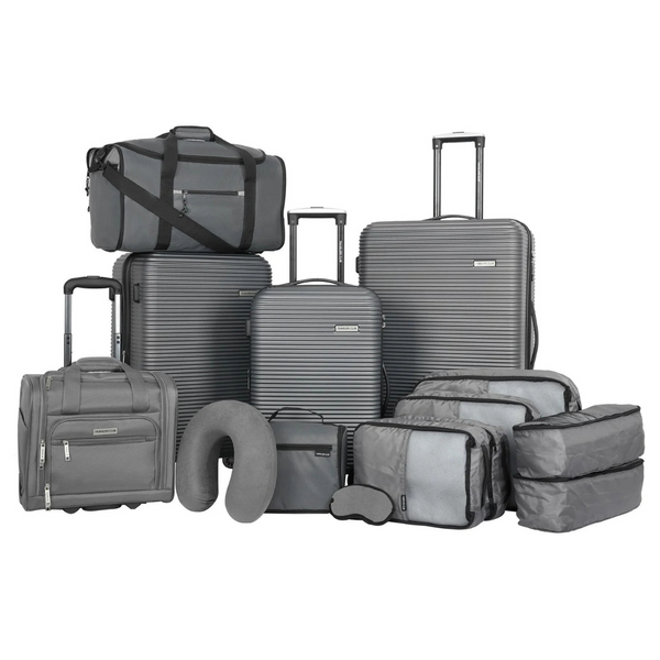 14-Piece Travelers Club Al-In-One Upright Travel Set (2 Colors)