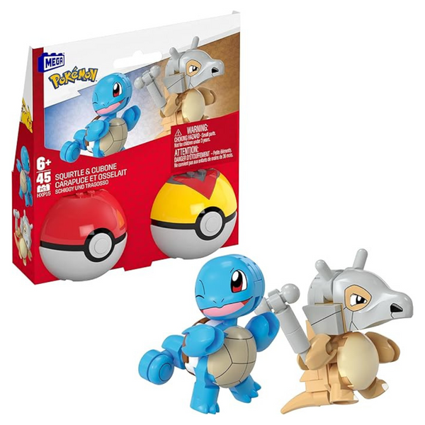 45-Piece MEGA Squirtle & Cubone Pokemon Building Toys Set