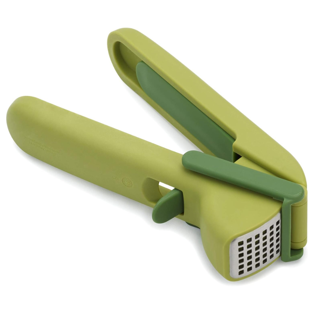 Joseph Joseph CleanForce Garlic Press With Trigger-Operated Wiper Blade & Handy Cleaning Tool