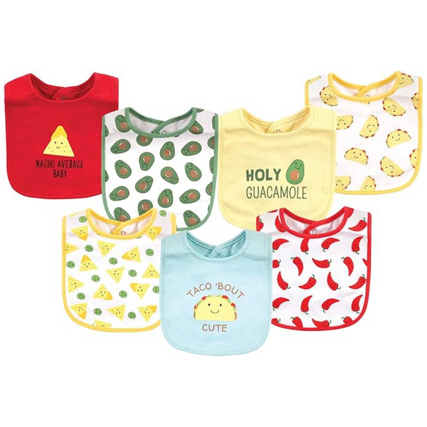 Hudson Baby Unisex BabyCotton Bibs (7 Pack)