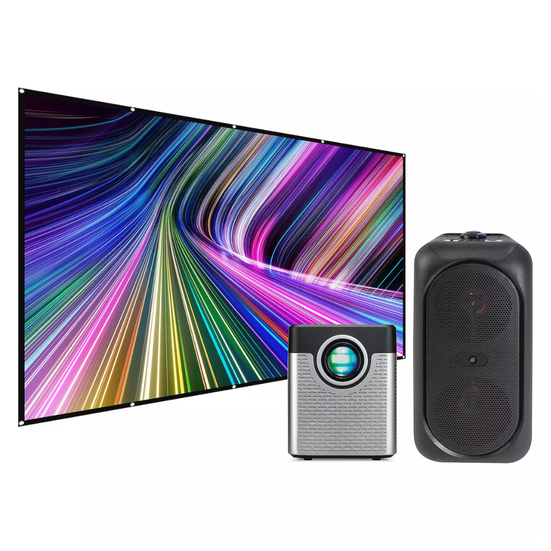 GPX ILive Cinema Pop-Up Movie Theater Projector Set With Speaker & Screen + $20 Kohls Cash