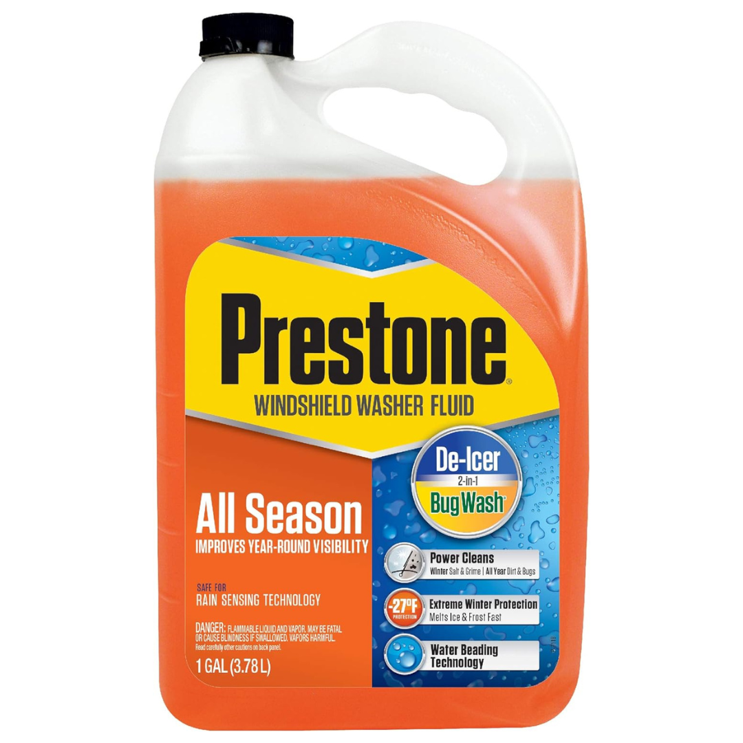 Prestone AS658 Deluxe 2-In-1 Windshield Washer Fluid, 1 Gallon