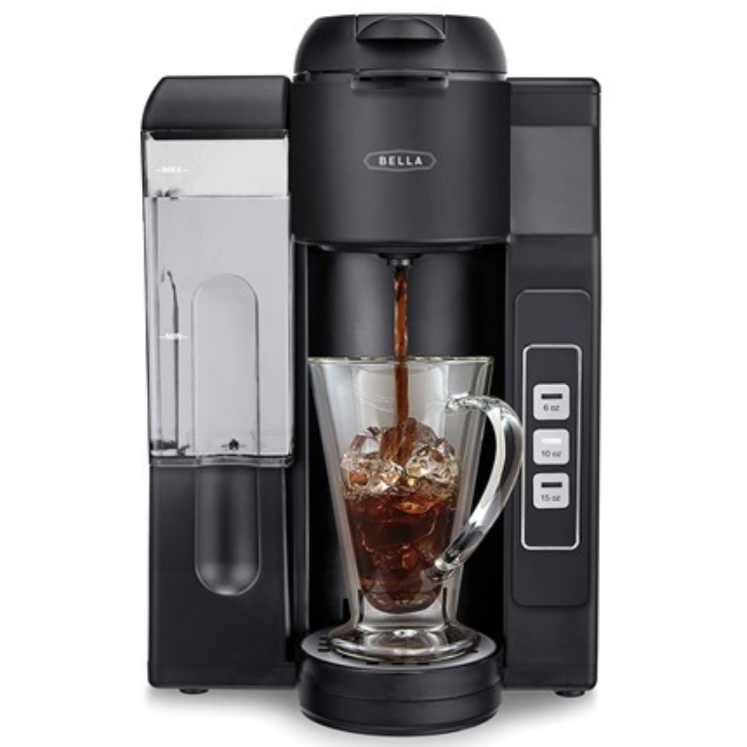 BELLA Single Serve Dual Brew K-Cup Pod Or Ground Coffee Brewer