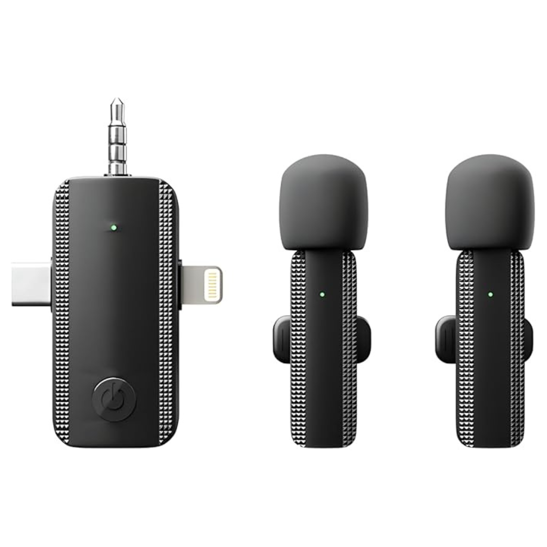 3-In-1 Wireless Lavalier Mini Lapel Microphone